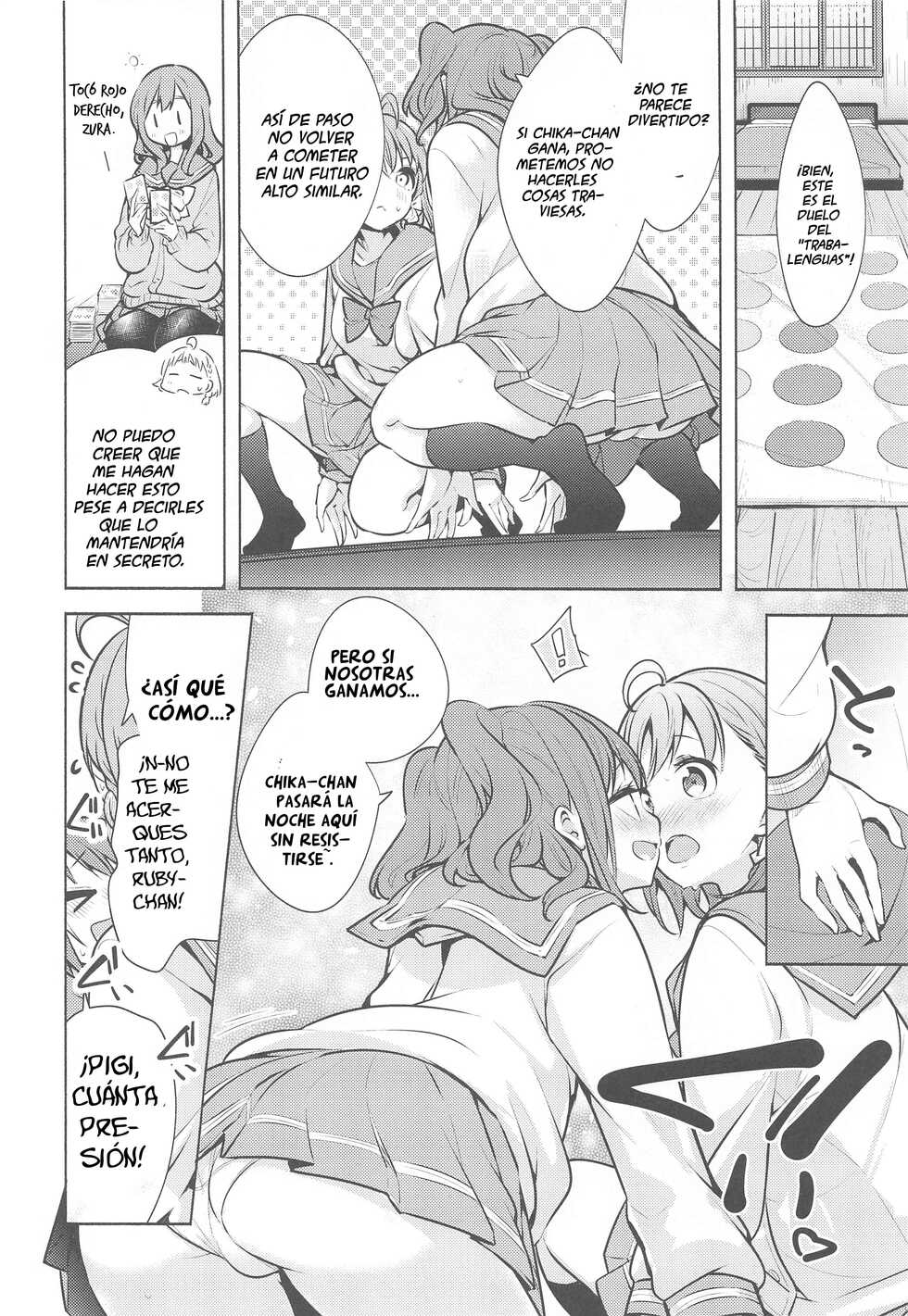 (Bokura no Love Live! 24) [Tohosanhun (Chada)] Kore de Kyouhan da ne? | Tú eres nuestra cómplice (Love Live! Sunshine!!) [Spanish] [ＭΛＸ] - Page 7