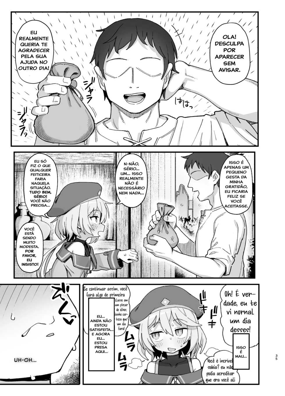 [Dagashiya (Wagashi)] Kakyuu Majutsushi, Inmon ni Somaru | Uma humilde feiticeira afetada por magias depravadas [Portuguese-BR] [Matsuguma] [Decensored] [Digital] - Page 35