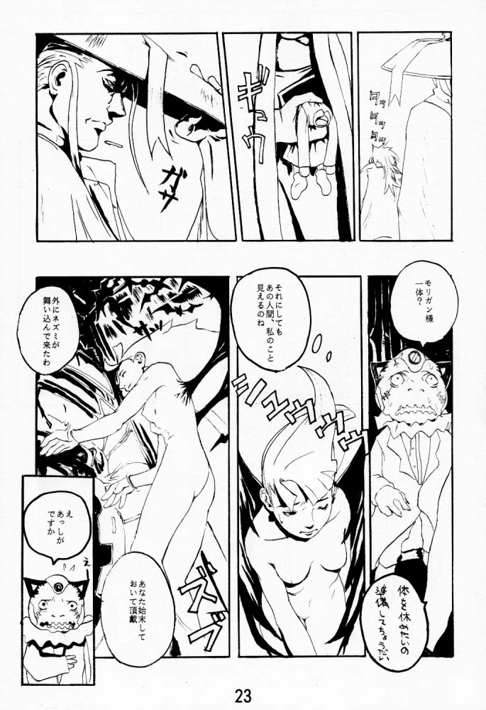 (C53) [Konohanatei (Furuido Keiichi, Nadeara Bukichi, Takao Ukyou)] Blood Stewpan (Rival Schools / Shiritsu Justice Gakuen, Vampire Savior / Darkstalkers) - Page 22