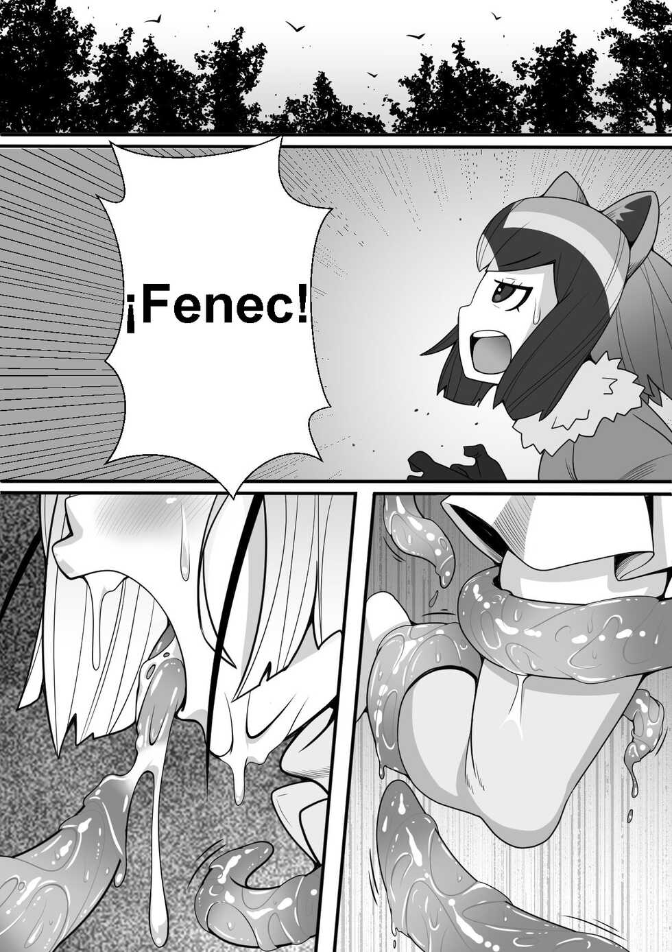 [Tomato Kikaku] Fennec ga Shokushu ni Yarareru no da!! (Kemono Friends) [Spanish] [Neko Yuri] - Page 7