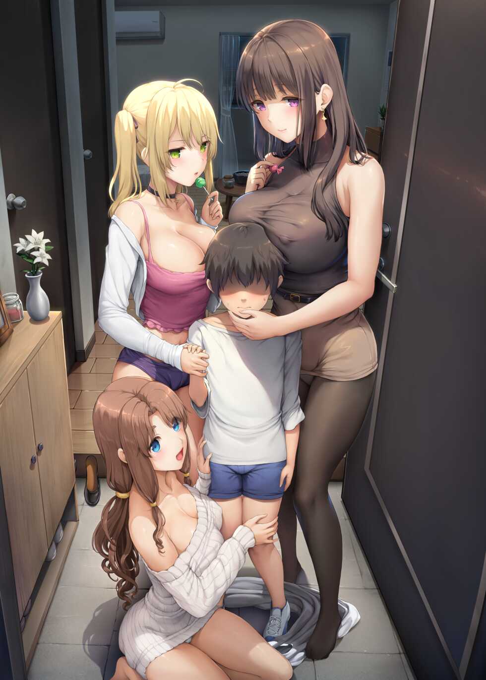 [Sayika] Sanshimai no Love Party CG 1 (+ Kuchi Houshi) - Page 1