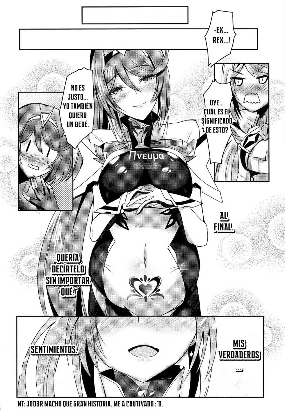 (COMIC1☆17) [Dorayakiya (Inoue Takuya)] Pneuma-chan no Ecchi Hon | Pneuma-chan's Lewd Book (Xenoblade Chronicles 2) [Spanish] - Page 25
