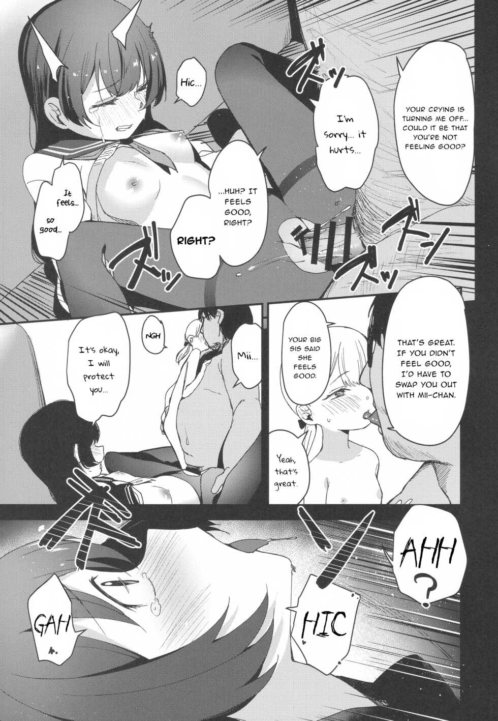 (COMIC1☆21) [horonaminZ (horonamin)] Shoujo Shimai wa Okasareru Re:Rape Bangai-hen | Raping a Pair of Sisters Re:Rape Side Story [English] {Trump4prez566} - Page 10