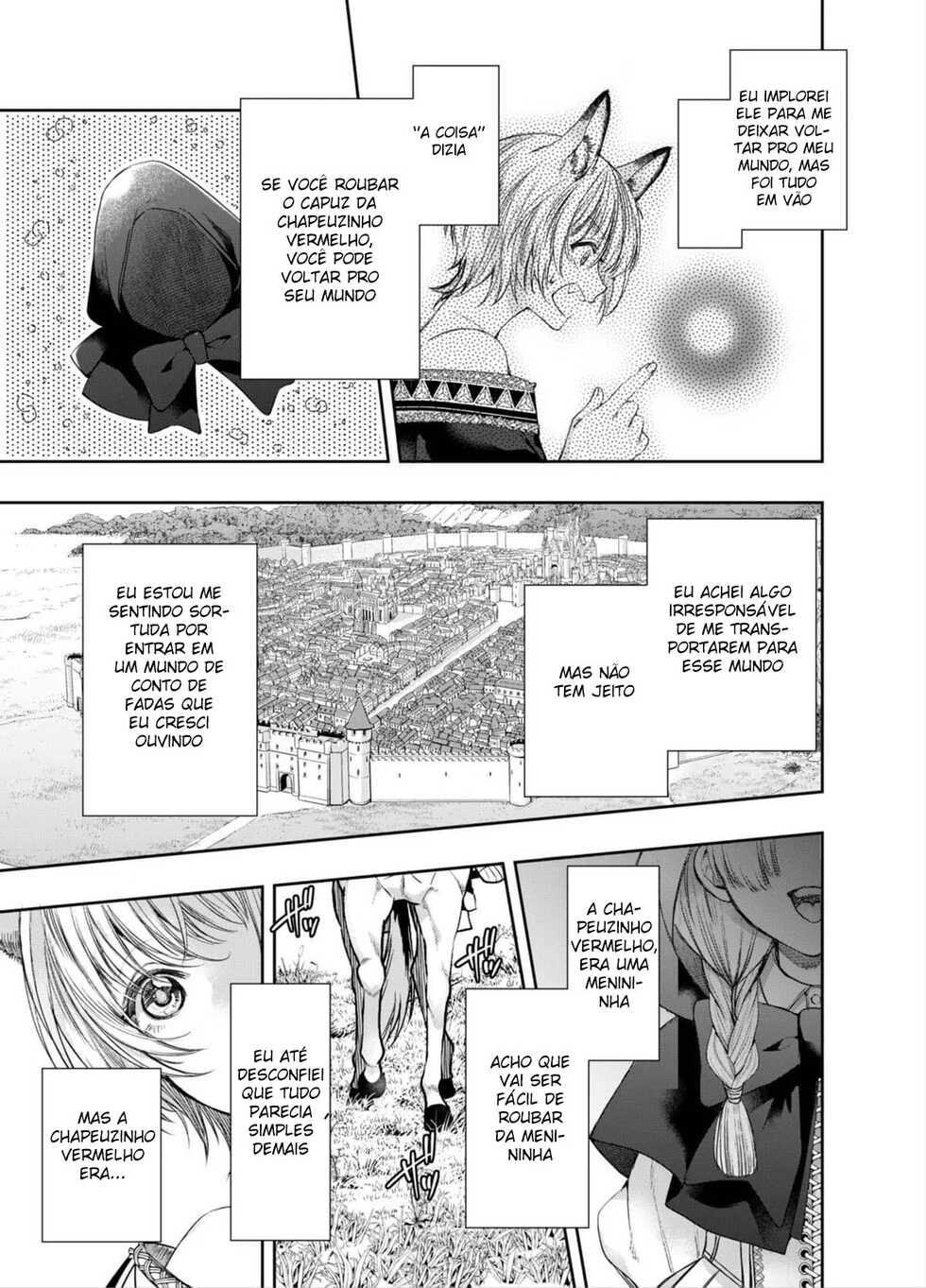 [AX (Goto)] Muttsuri Akazukin-kun Kara wa Nige Rarenai | I Can't Escape From Mr. Naughty Red Riding Hood [Portuguese-BR] [Mundo Hentai] [Digital] - Page 4
