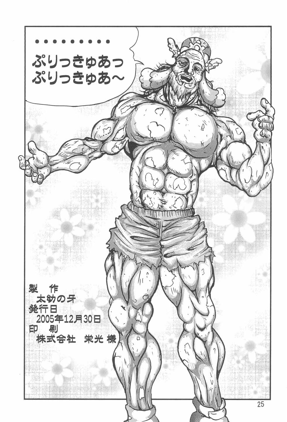 (C69) [Taiyou no Kiba (Azechi Kiyochi)] Gyouretsu no dekiru Ouritsu Kyoukansho Taiyou no Kiba-hen (Fushigiboshi no Futago Hime, Street Fighter, Urusei Yatsura) - Page 25