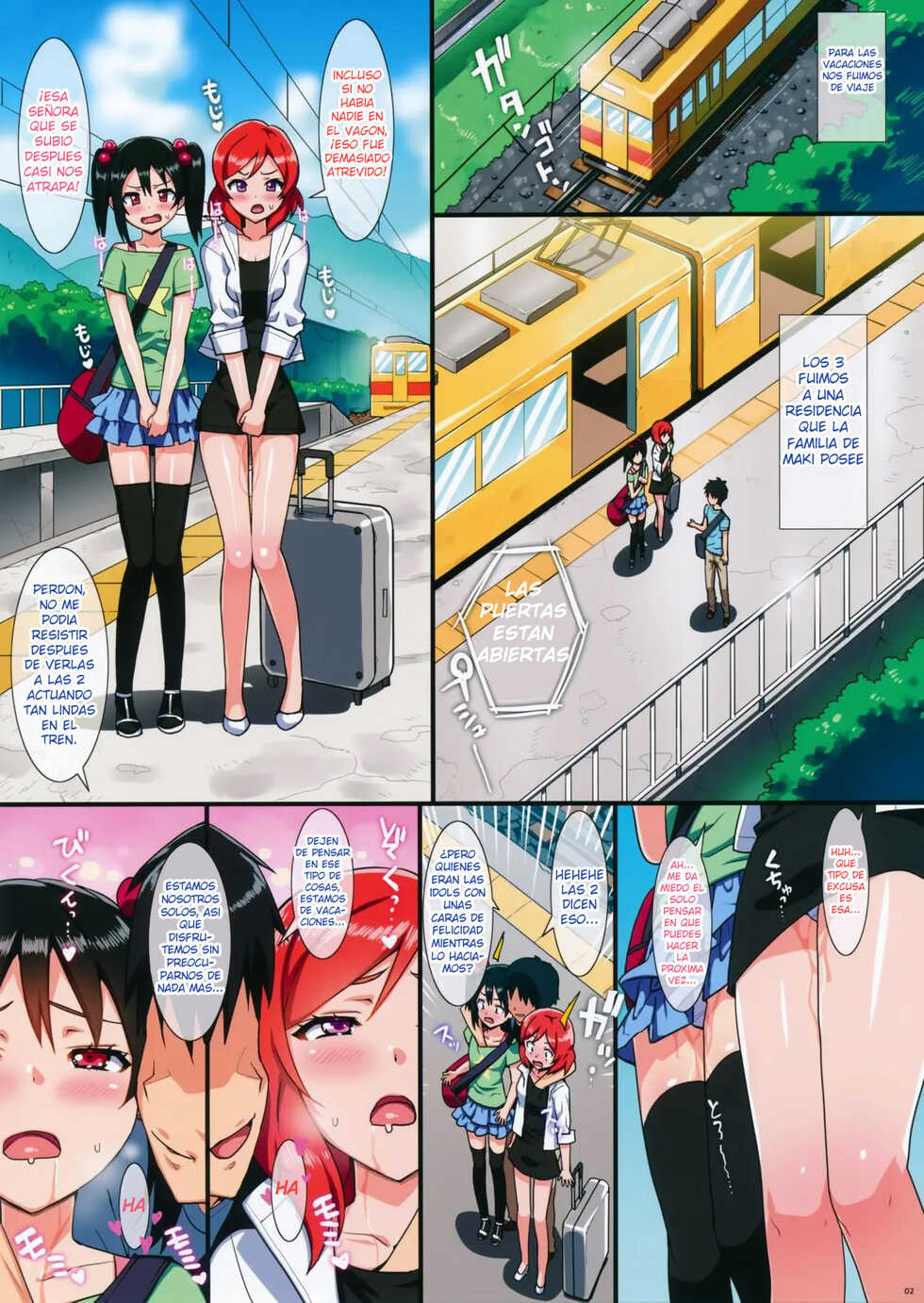 (C86) [Number2 (Takuji)] Niko to Maki no Natsuyasumi | Las vacaciones de Verano de Nico y Maki (Love Live!) [Spanish] [UnDegeneradoTraduce] [Decensored] - Page 2