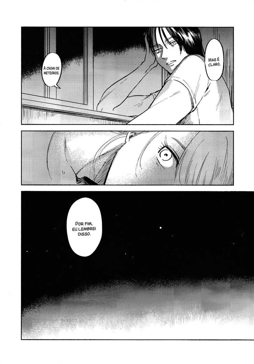 (Dai 25 Kai Hekigai Chousa Haku) [bin (Enko)] Ryuseigun ni Oyasumi | A Good Night For a Meteor Shower (Shingeki no Kyojin) [Portuguese-BR] - Page 30