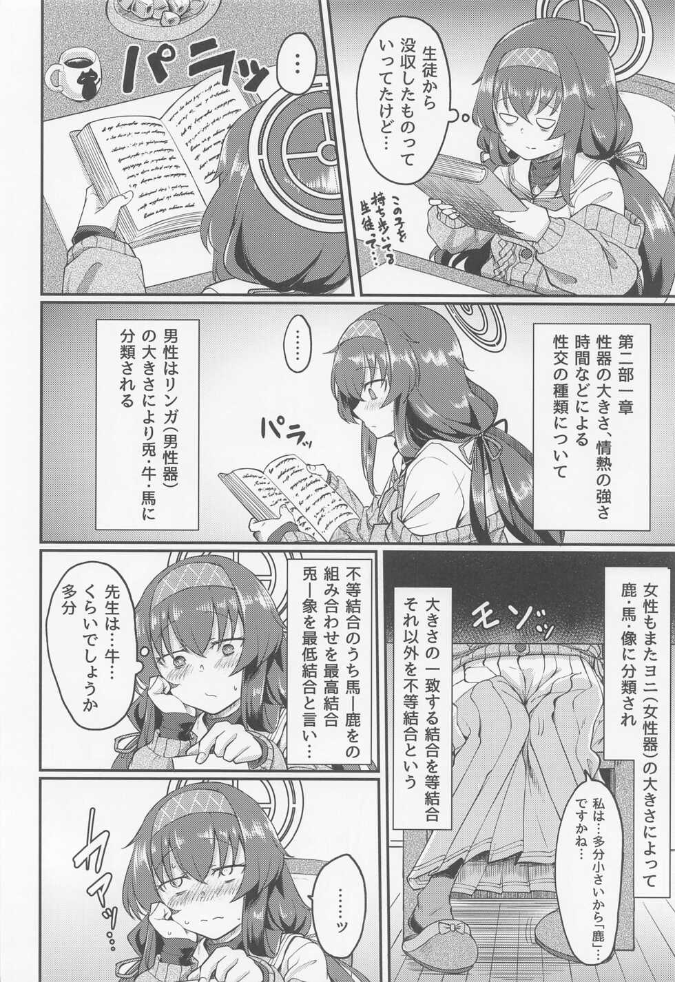 (C100) [Hx3I (Hirano Kawajuu)] Koshokan de wa Oshizuka ni (Blue Archive) - Page 3