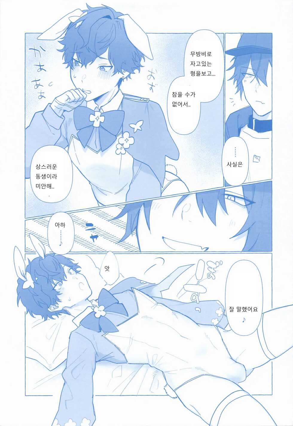 (SUPER brilliant days 2022) [Fuguri greed (Aihara Yorani)] Honey Bunny Hot Milk | 토끼와 여우 (Ensemble Stars!) [Korean] - Page 6