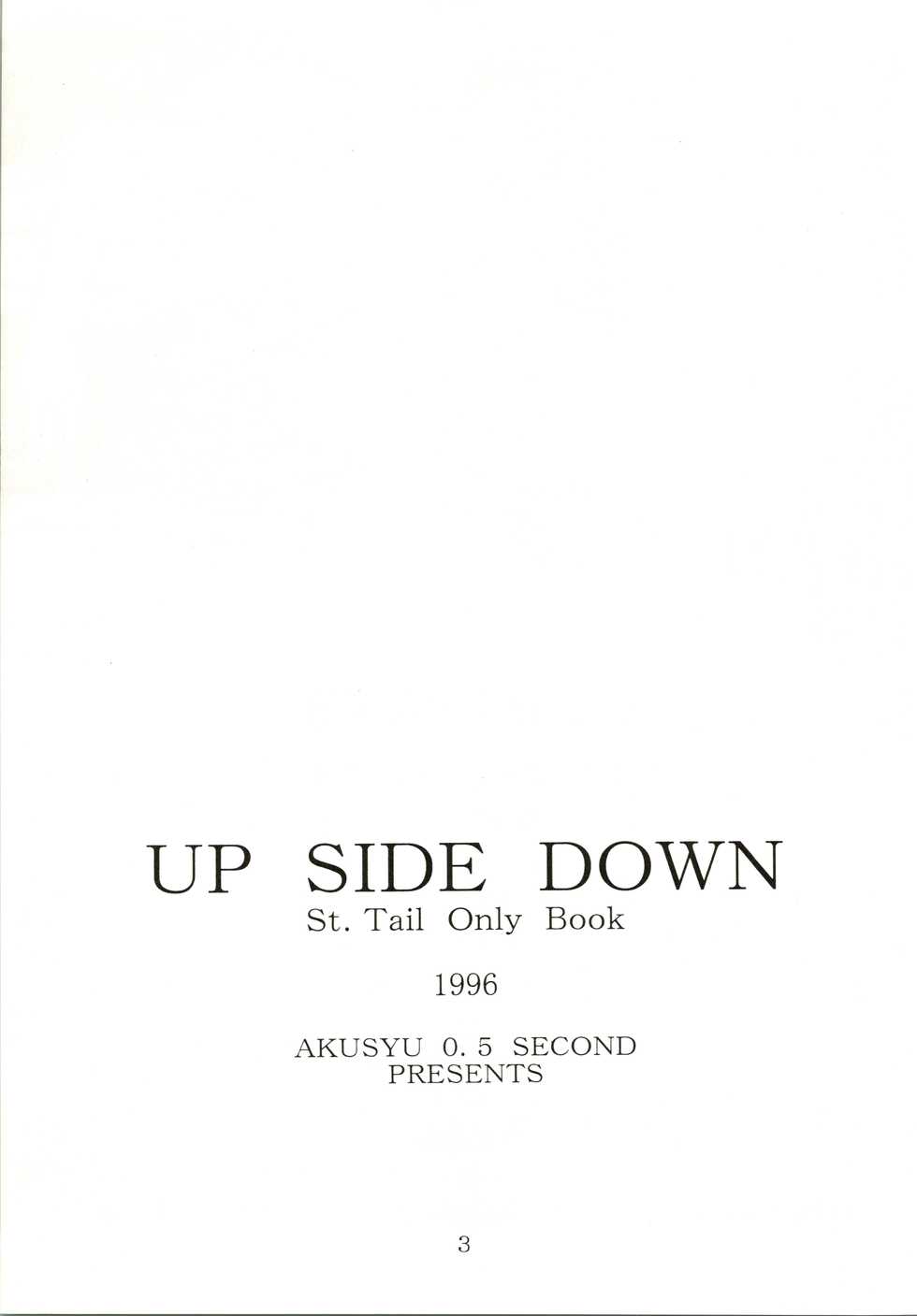 (C50) [Akusyu 0.5 Second (Akusyu 0.5 Second)] Up Side Down - Sweet Tales of St. Tail (Kaitou Saint Tail) - Page 4