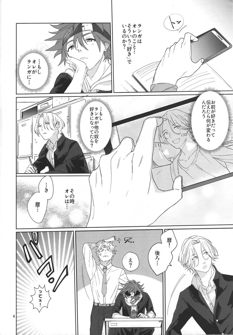 (OLLIE TO SATISFAKTI∞N) [Aoikasa (Mero)] Kimi no hitomi kara Sora o Mitai (SK8 the Infinity) - Page 5