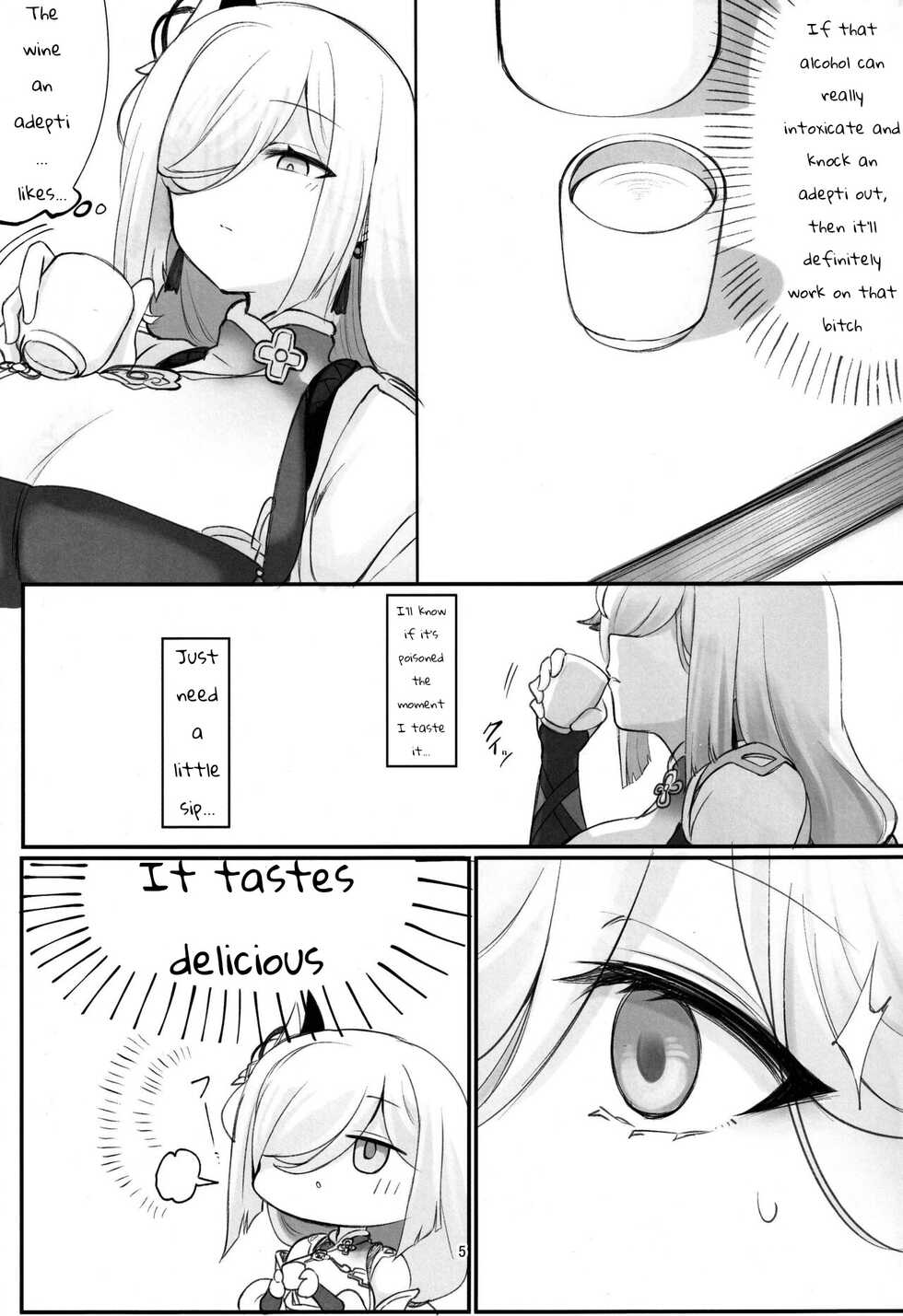 (C100) [Hello Girls! (10eki)] Sensuishu | Drunken Adepti (Genshin Impact) [English] - Page 4