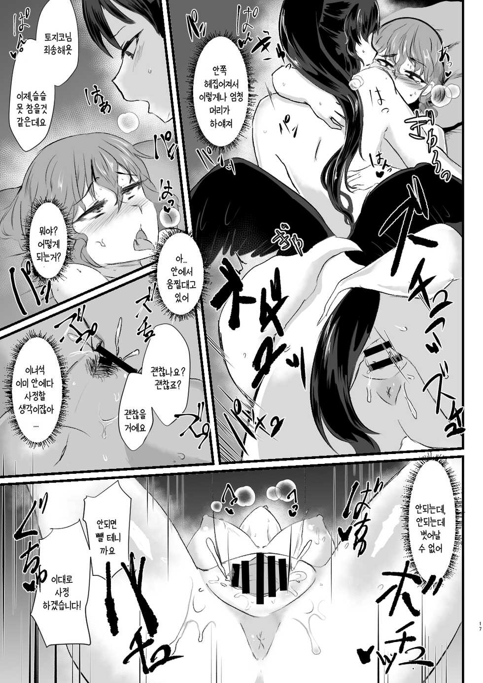 [Aomayu (Ramototu)] Uma Yome Fuufu | 말의 신부 부부 (Touhou Project) [Korean] [상마갤 일간핫산] [Digital] - Page 17