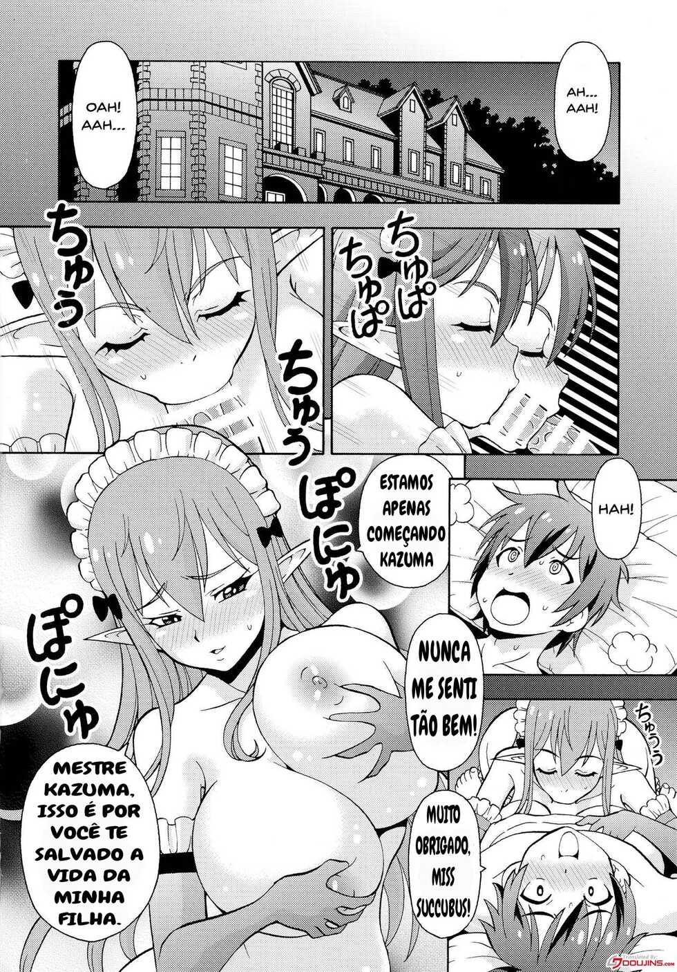 (C90) [Toraya (ITOYOKO)] Ero Subarashii Sekai ni Nakadashi o! 2 (Kono Subarashii Sekai ni Syukufuku o!) [Portuguese-BR] - Page 3