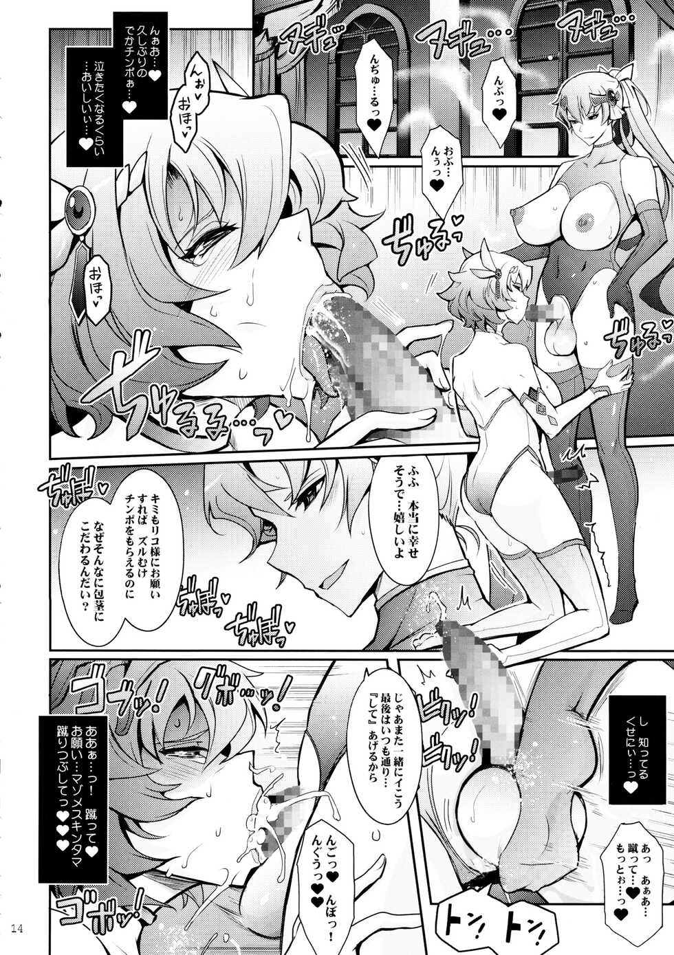 (C101) [Garyuh-Chitai (TANA)] Bikou Oujo 3 Inshuu Amayakashi Choukyou Kishidan - Page 13