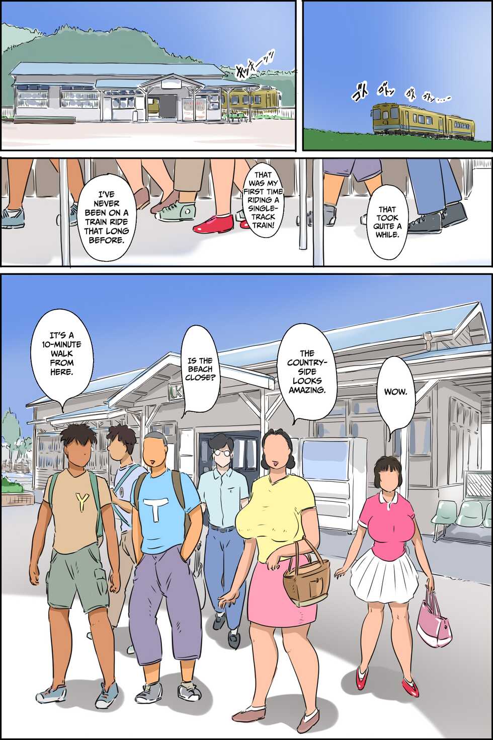 [Zenmai Kourogi] Maruyama-ke Umi e Iku no Maki | The Maruyama Family Goes To The Beach [English] [CulturedCommissions] - Page 9