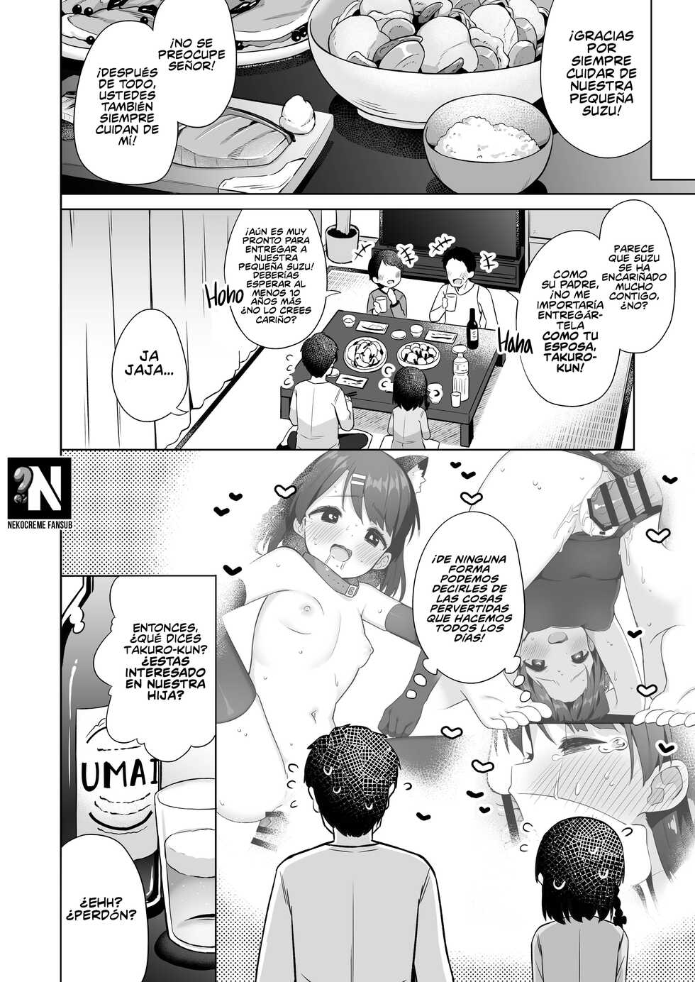 [Kaku Renbo (Gyuuhimochi)] Suzu-chan no Naisho no Kozukuri Daisakusen - NAMAHAME costume play | ¡La Estrategia (Secreta) de Suzu-chan para Hacer Bebes! [Spanish] [NekoCreme] - Page 39