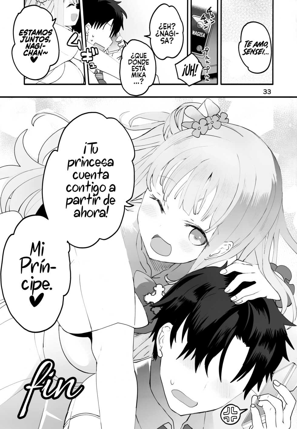 (C101) [Union Bust (Kazutaro)] Mikakutei de Miseijuku na Ohime-sama❤ (Blue Archive) [Spanish] [Rakuen Translations] - Page 32