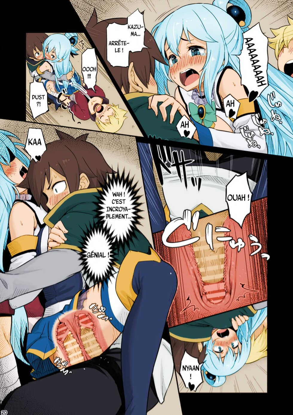 [Pirokobo (Piro)] Damegami-sama wa Nomisugi ni Gochuui o! | Déesse inutile, fais attention de ne pas trop boire! (Kono Subarashii Sekai ni Syukufuku o!) [French] [Colorized] [Digital] - Page 21