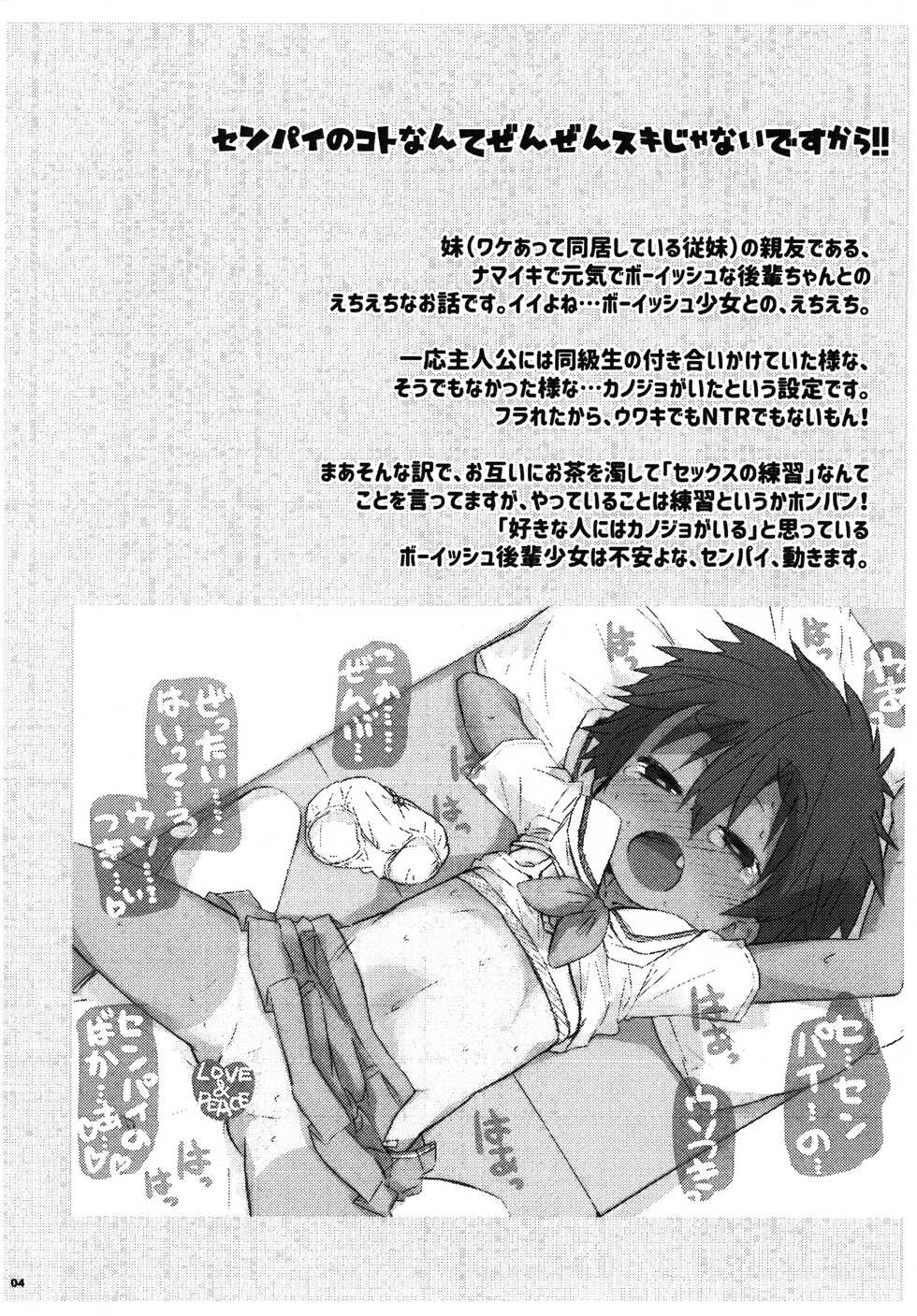 (C96) [Shimoboard (Shimosan)] Senpai no koto nante Zenzen Suki ja nai desu kara! - Page 3
