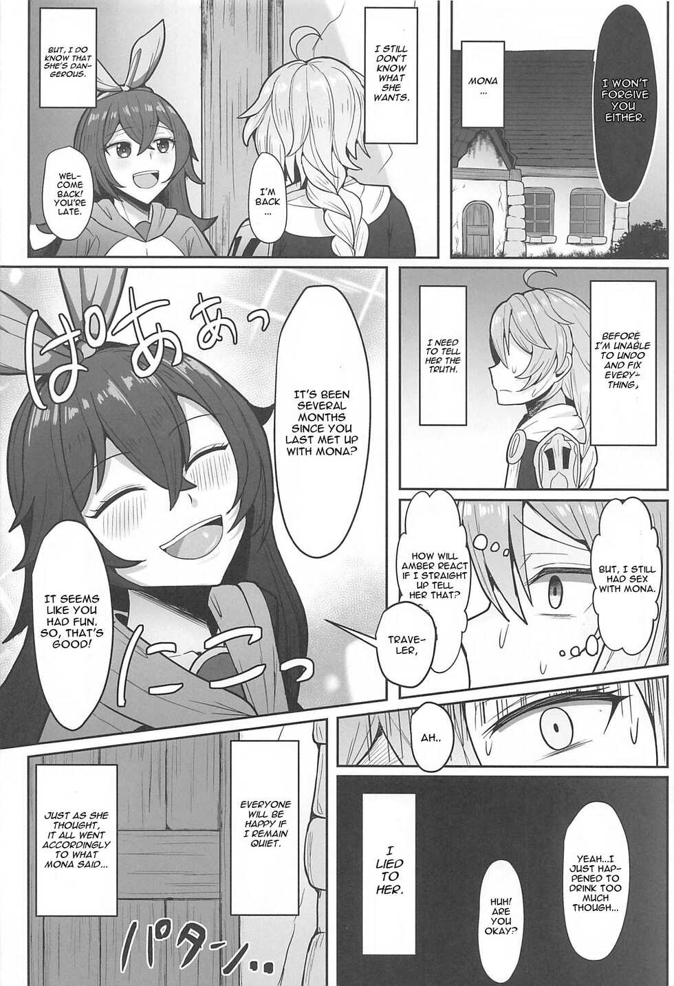 (C101) [Mumei Kibou (Nantoka)] Mona to Konya wa Karasawagi (Genshin Impact) [English] [CGrascal] - Page 25