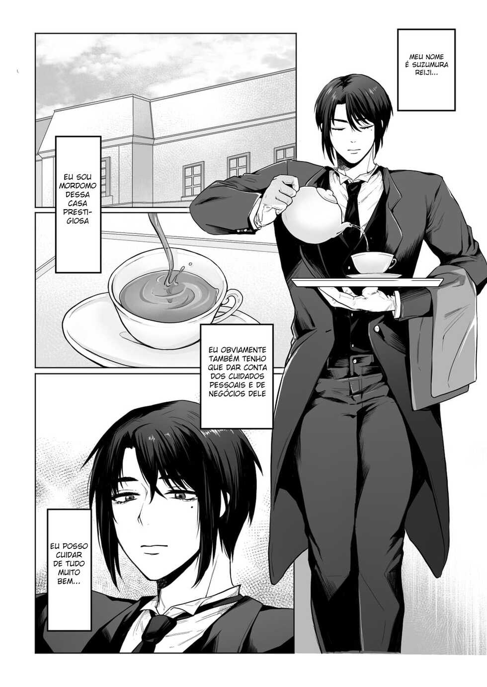 [Namakoinu] Junjin no Koto ga Daikirai na Shutsuji no Nukari no Nai Seishori Gyoumu | Perfect Sexual Assistant of Butler Who Detest the Master [Portuguese] - Page 2