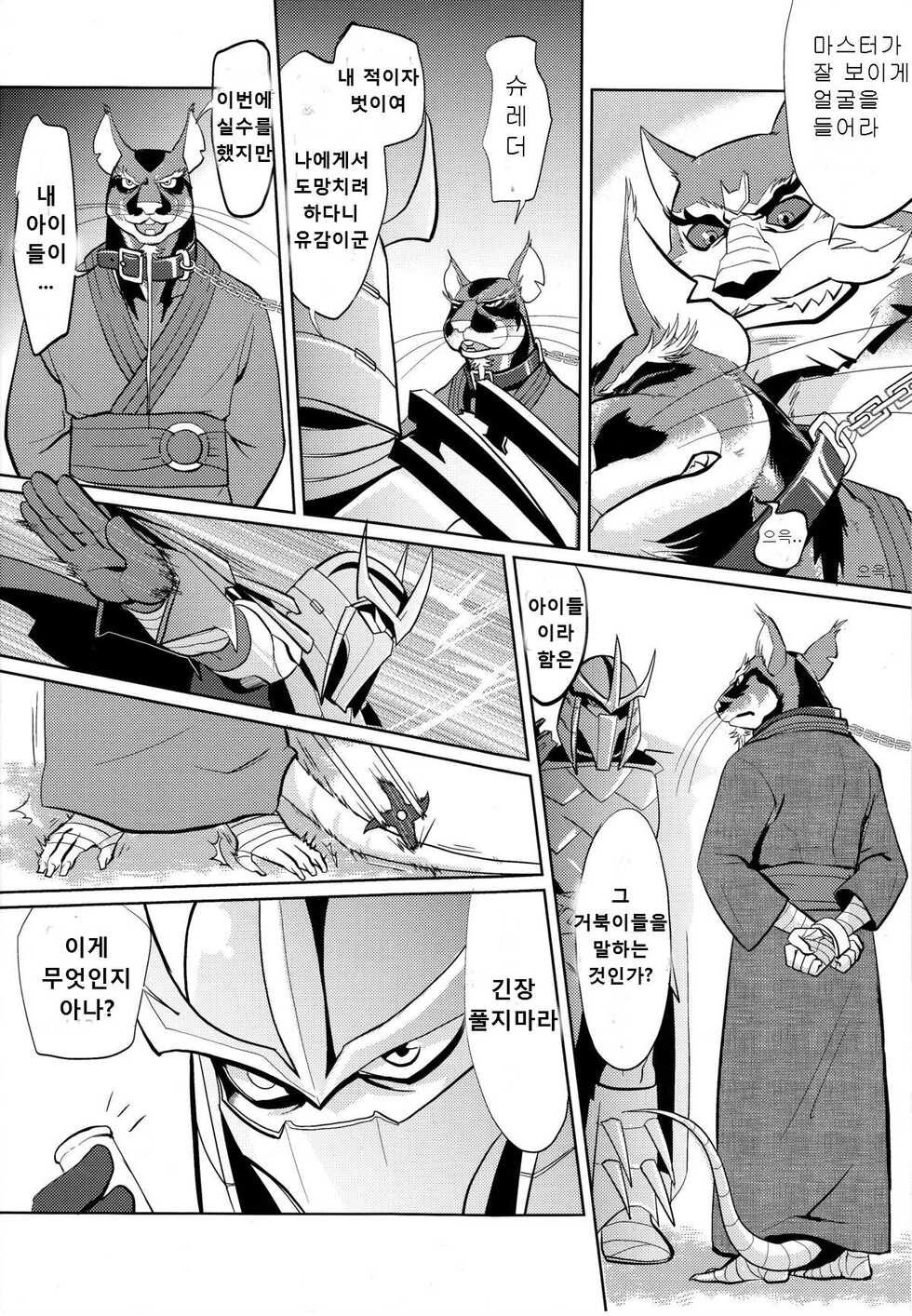 (Fur-st 8) [INK (Kreuz, Kandagawa Gufu)] Splinter Sensei Kiki Ippatsu | 스플린터 선생 위기일발 (Teenage Mutant Ninja Turtles) [Korean] - Page 3