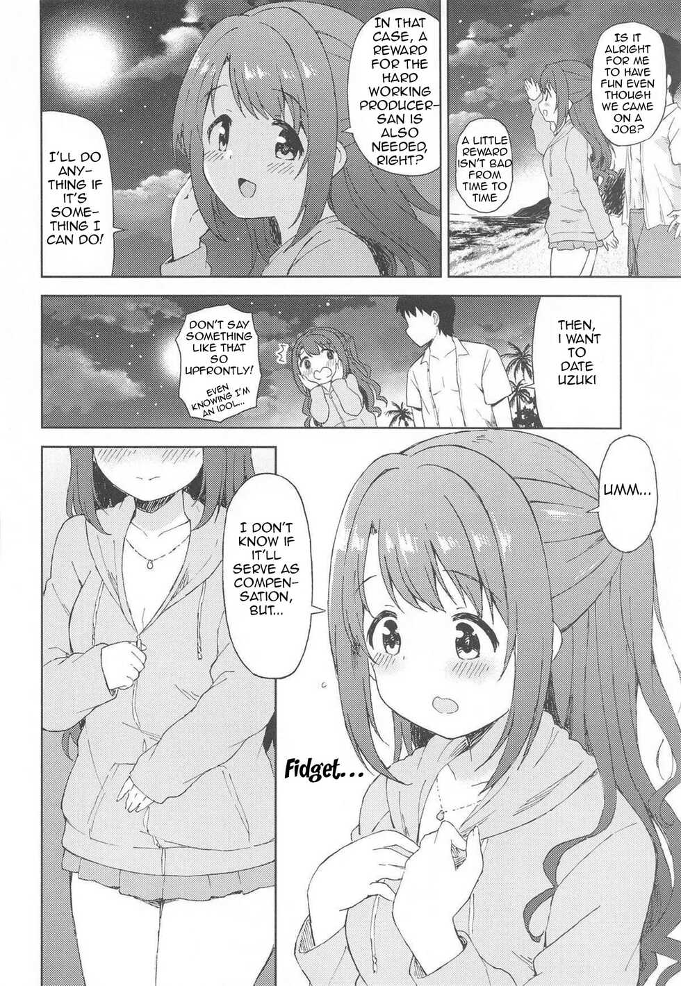 (Cute Star Festiv@l 03) [UTATANEYASHIKI (Decosuke)] Uzuki to Yoru no Beach Sex | Night Sex Beach with Uzuki (THE IDOLM@STER CINDERELLA GIRLS) [English] [Im Simon! 93.7] - Page 4