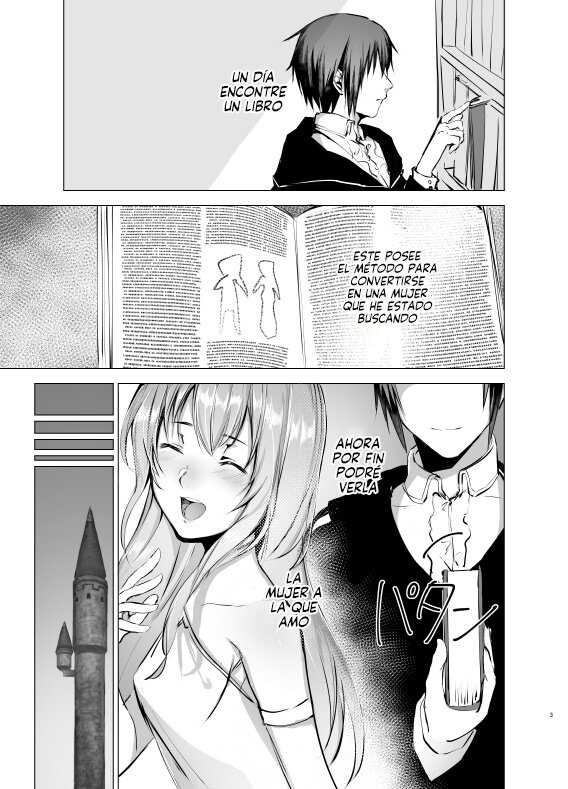 [Yugen no Suda (Mugen no Sudadokei)] Gekkoutou no Yume - Nyotaika Douwa ~Danshi Kinsei no Tou~ [Spanish] [GenderBender Scans] - Page 2
