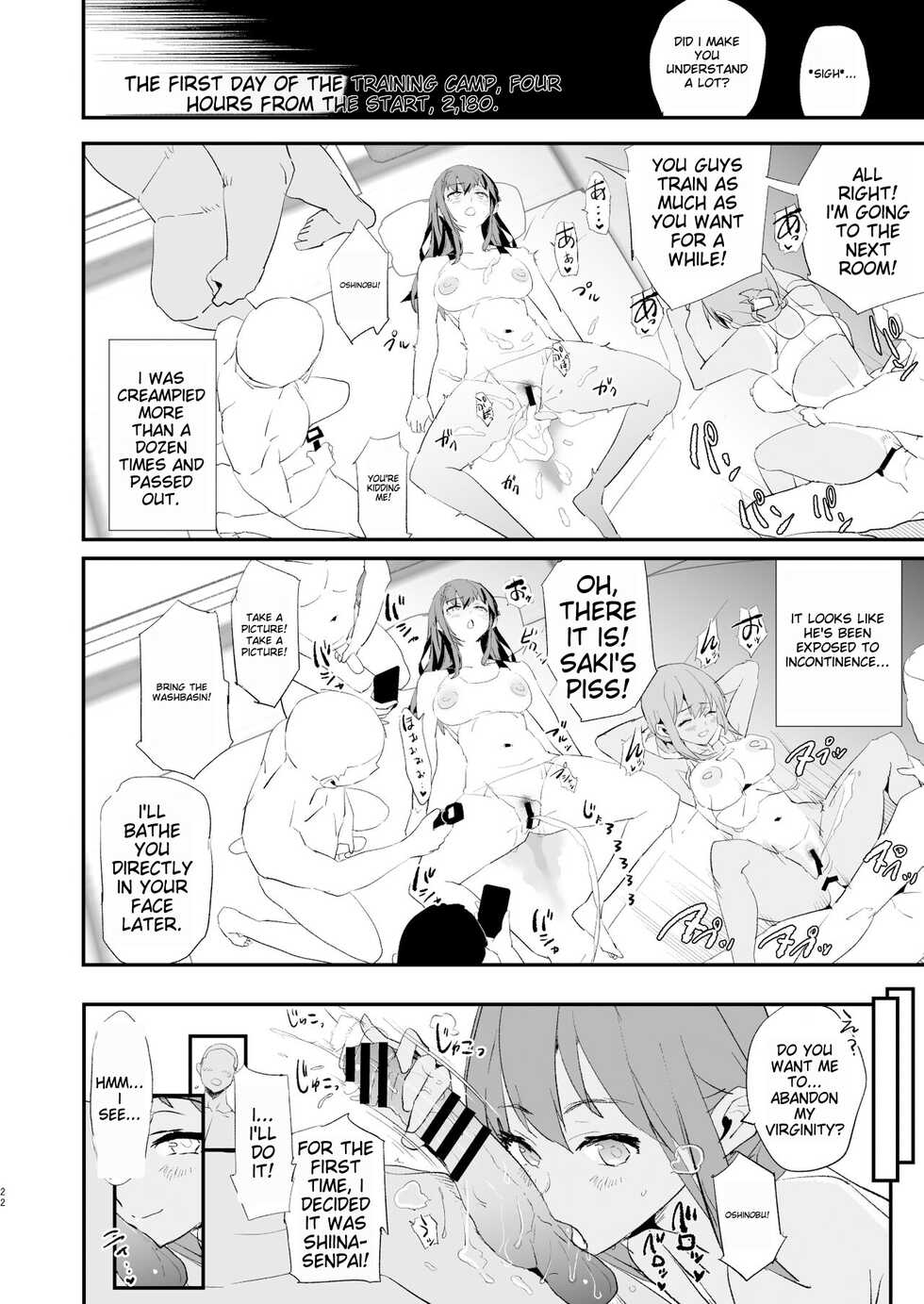 [Yami ni Ugomeku (Dokurosan)] Watashi-tachi no Onaho Koukan Gasshuku Ichinichime to Futsukame!  | Our exchange cocksleeve camp! First day! + Second Day! [English] [Digital] - Page 22
