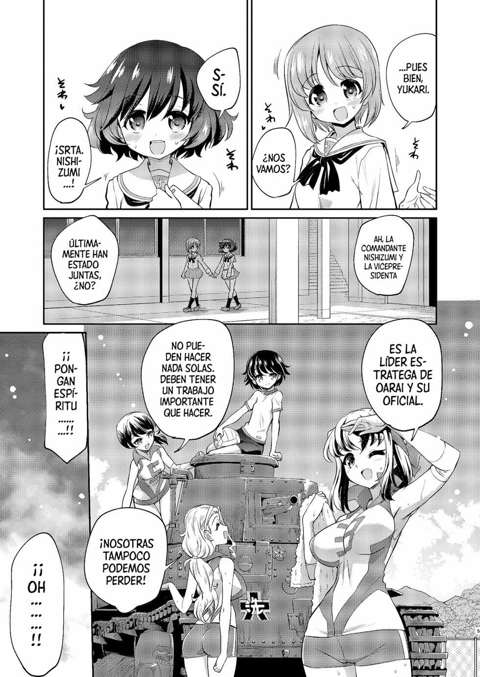 [Yokoshimaya. (Yokoshima Takemaru)] Yukari-san! Sore Watashi ga Osewa shimasu! | ¡Yukari! ¡Yo Puedo Ayudarte Con Eso! (Girls und Panzer) [Spanish] [Mr. Nugget] [Digital] - Page 5