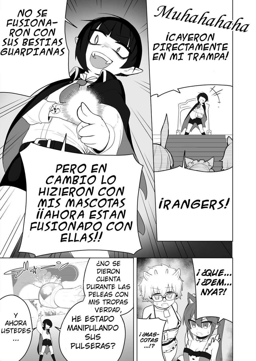 [Amuai Okashi Seisakusho (Ahoge Kinoko)] Shounen Hero Sentai, TS Aigan Petto-ka no Wana! [Spanish] [GenderBender Scans] - Page 7