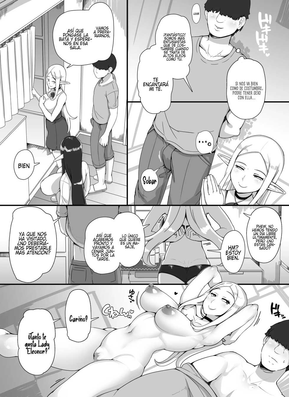 [nounanka (Abubu)] Ningen Danna Mochi Hitozuma Elf Muke Ninkatsu Salon e Youkoso [Spanish] [Los causas que te alegran la noche - Traducciones MASTER] - Page 26