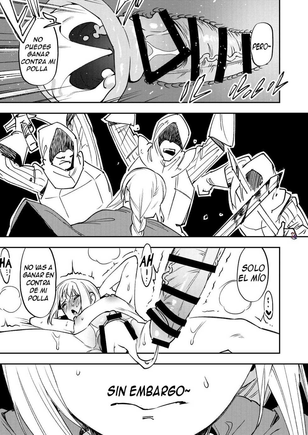 [Tosha Pink (Chimeda)] Omae wa Watashi no Chinpo ni wa Katenai Shikashi Watashi no Chinpo Igai no Subete ni Kateru [Spanish] [ATEV Translations] - Page 20