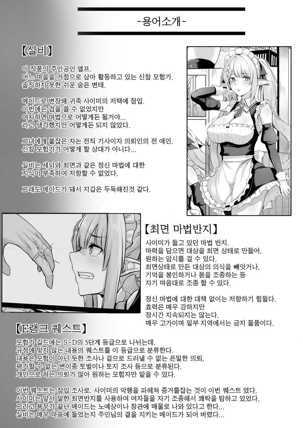 [ZIGZAG (Hirno)] ELFIN QUEST #Maid Saimin Ryoujoku Hen | ELFIN QUEST # 메이드 최면 능욕 편 [Korean] [Digital] - Page 31