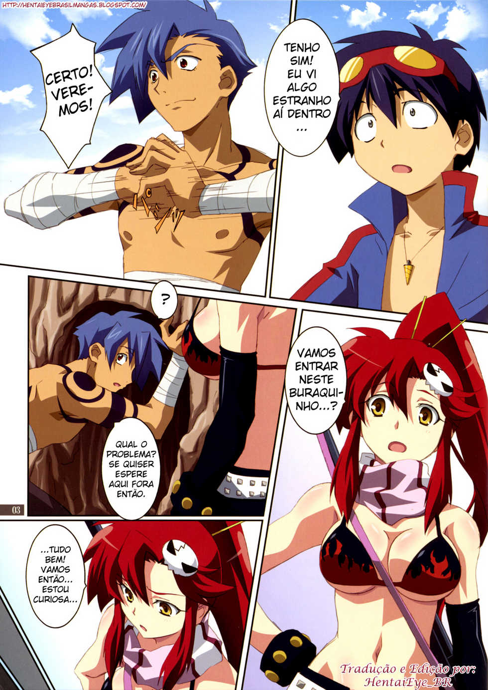 (C72) [Mahirutei (Izumi Mahiru)] Kibun wa Yoko-so (Tengen Toppa Gurren Lagann) [Portuguese-BR] - Page 4