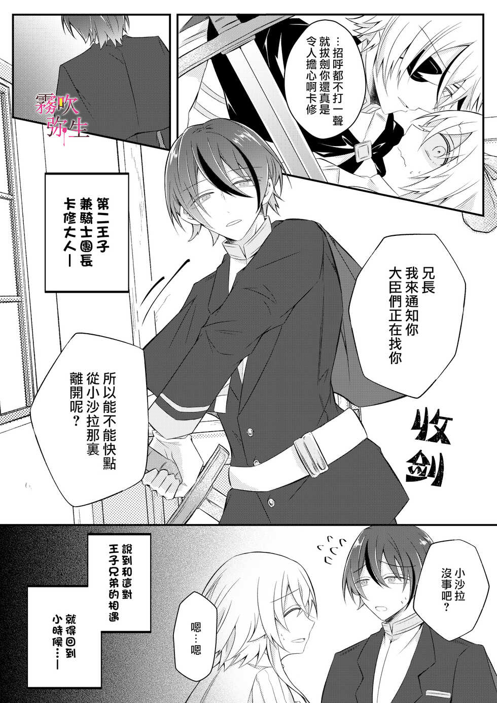 [Hato Pea (Hatori Hato)] Dekiai Kei Yandere Kyoudai Ouji wa Itoshi no Shinkan Mazoku Ochi Sasetai | 溺愛係病嬌王子兄弟想讓心愛的神官墮落成魔族 [Chinese] [霧吹弥生汉化组] - Page 7