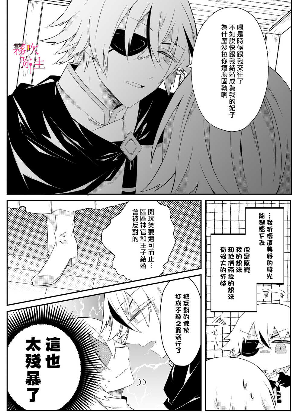 [Hato Pea (Hatori Hato)] Dekiai Kei Yandere Kyoudai Ouji wa Itoshi no Shinkan Mazoku Ochi Sasetai | 溺愛係病嬌王子兄弟想讓心愛的神官墮落成魔族 [Chinese] [霧吹弥生汉化组] - Page 12