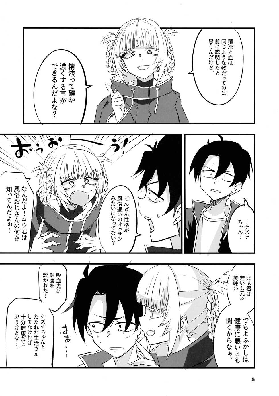 (C101) [BlueMage (Aoi Manabu)] Soineya no Uta 2 (Yofukashi no Uta) - Page 5