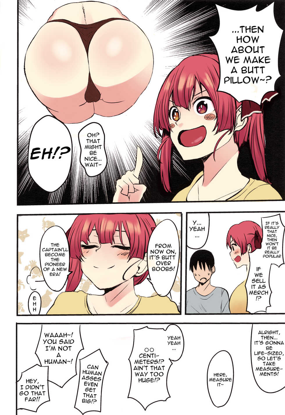 (Holoket 5th) [Mugen Karaage (Agachi)] Senchou no Oshiri LOVE... | Captain's Ass Love...  (Houshou Marine) [English] {Doujins.com} [Colorized] - Page 23