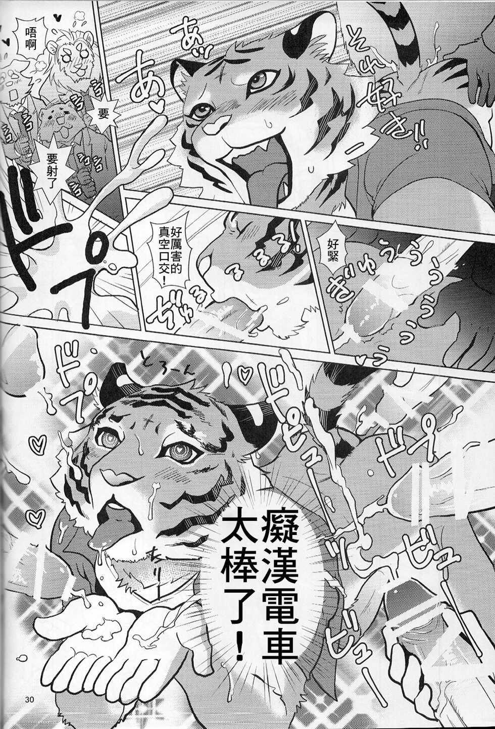 (Kansai! Kemoket 8) [INK (Kreuz, Kandagawa Gufu)] Chikan de GO!! Manin Kemono Densha [Chinese] [日曜日汉化] - Page 29