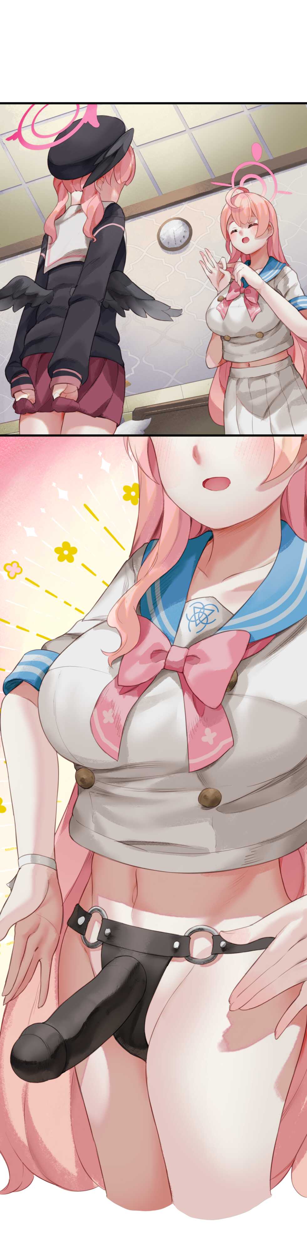 [CAT GARDEN (Nekotewi)] Haru yo Hana yo ~Hanako to Koharu ga Nariyuki de, Les Ecchi suru Manga~ (Blue Archive) [Decensored] [Digital] - Page 50