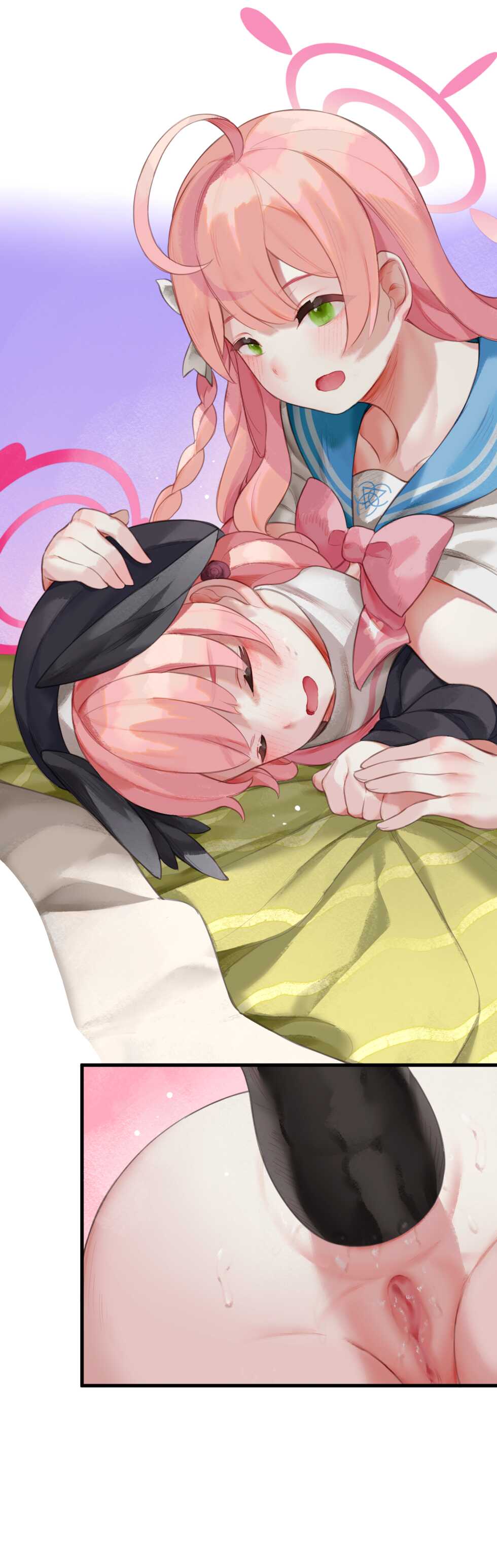 [CAT GARDEN (Nekotewi)] Haru yo Hana yo ~Hanako to Koharu ga Nariyuki de, Les Ecchi suru Manga~ (Blue Archive) [Decensored] [Digital] - Page 52