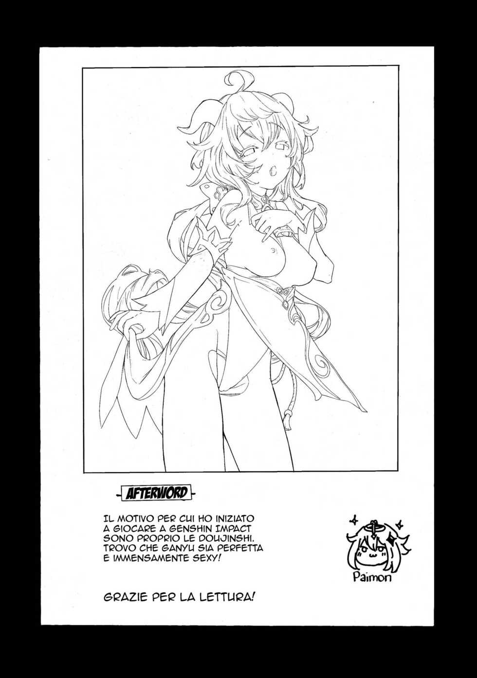 (C101) [bannoutumayoujiire (Bitou)] Ganyu Zangyouchuu | Ganyu fa gli Straordinari (Genshin Impact) [Italian] - Page 16
