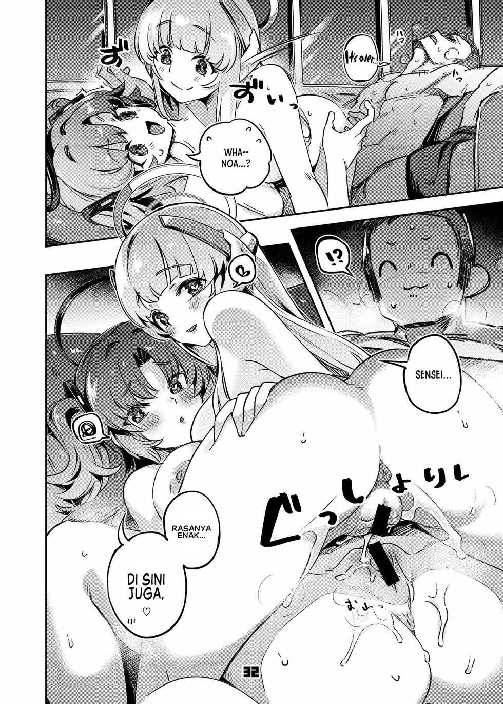 [Zombie to Yukaina Nakamatachi (Super Zombie)] Sensei! Sakiccyo dake de Iin desu ka? (Blue Archive) [Digital] [Indonesian] - Page 32