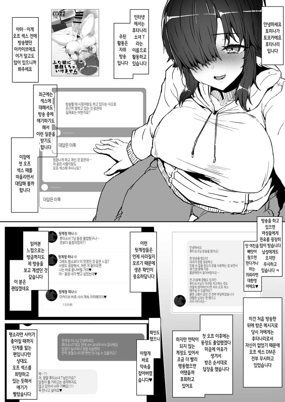 [Contamination (eigetu)] Futa Musume no Off-Pako Bibouroku | 후타나리 소녀의 오프 섹스 비망록 [Korean] - Page 2