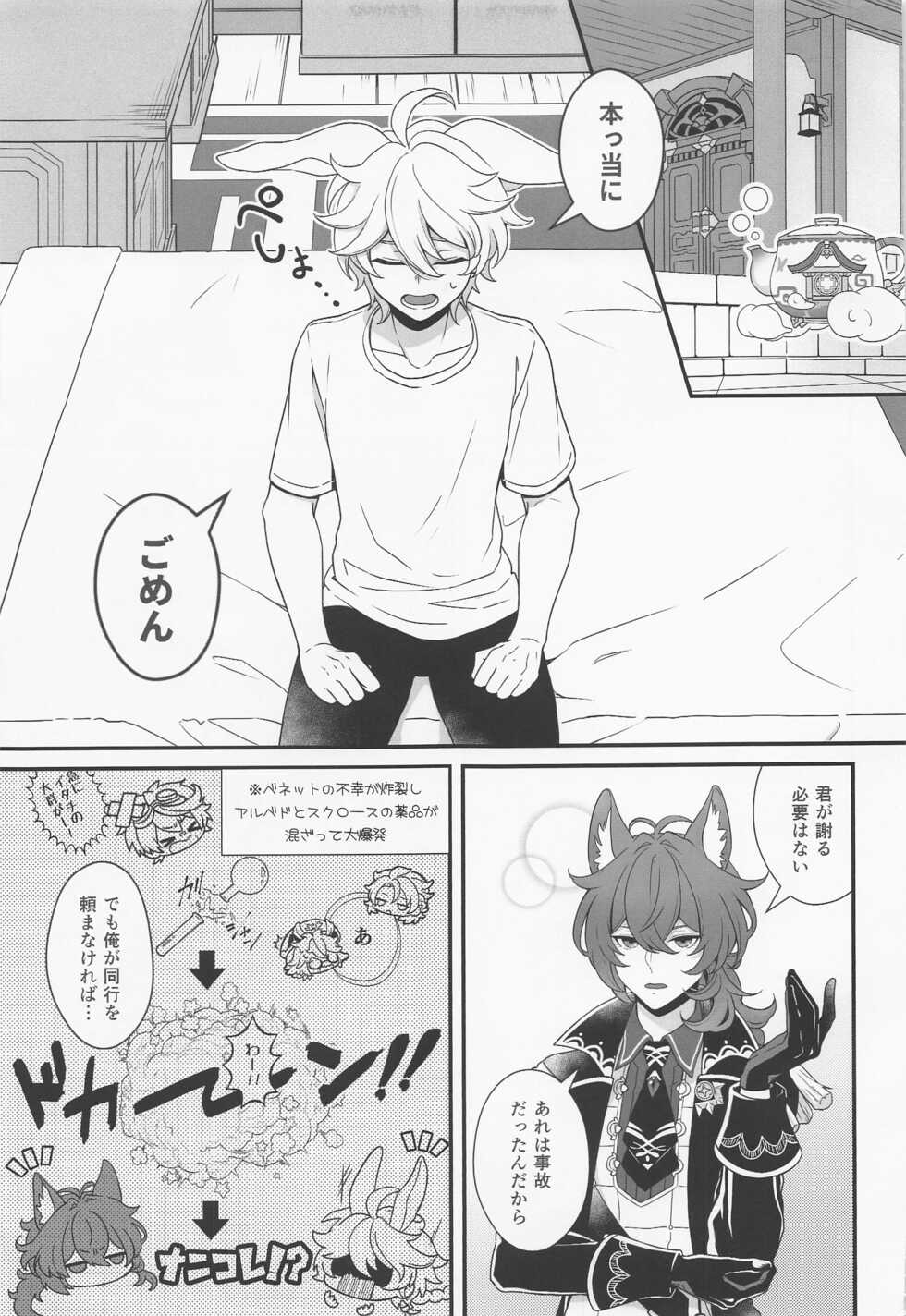 (Kami no Eichi 4) [Ai no Sora (Aikawa Kei)] ANIMAL PANIC! (Genshin Impact) - Page 4