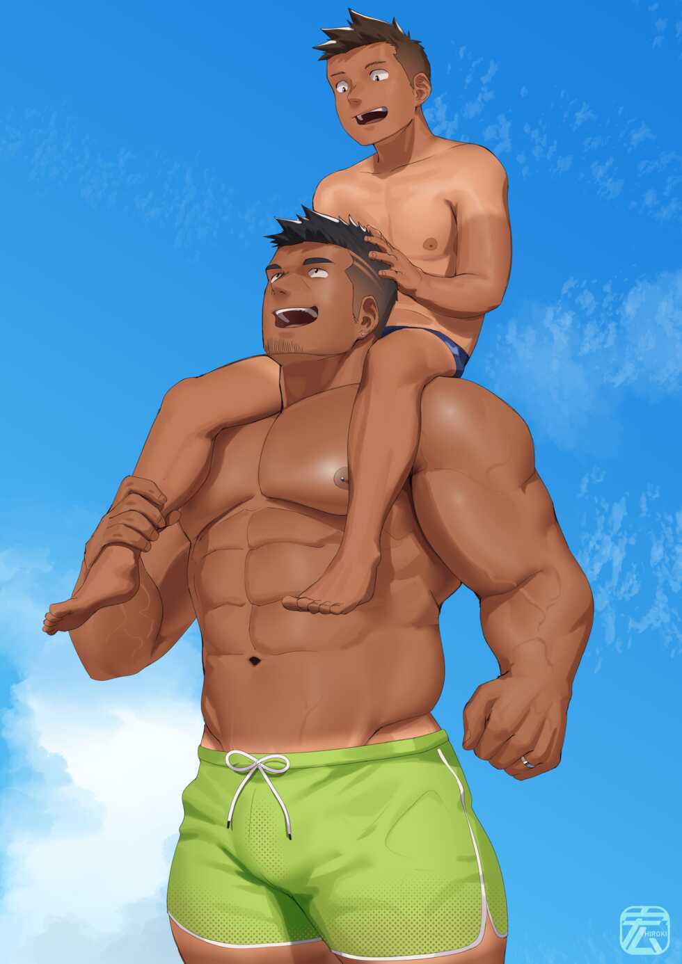 [Hiroki] Kyokon Oyako no Gachinko Shinken Shoubu - Page 10