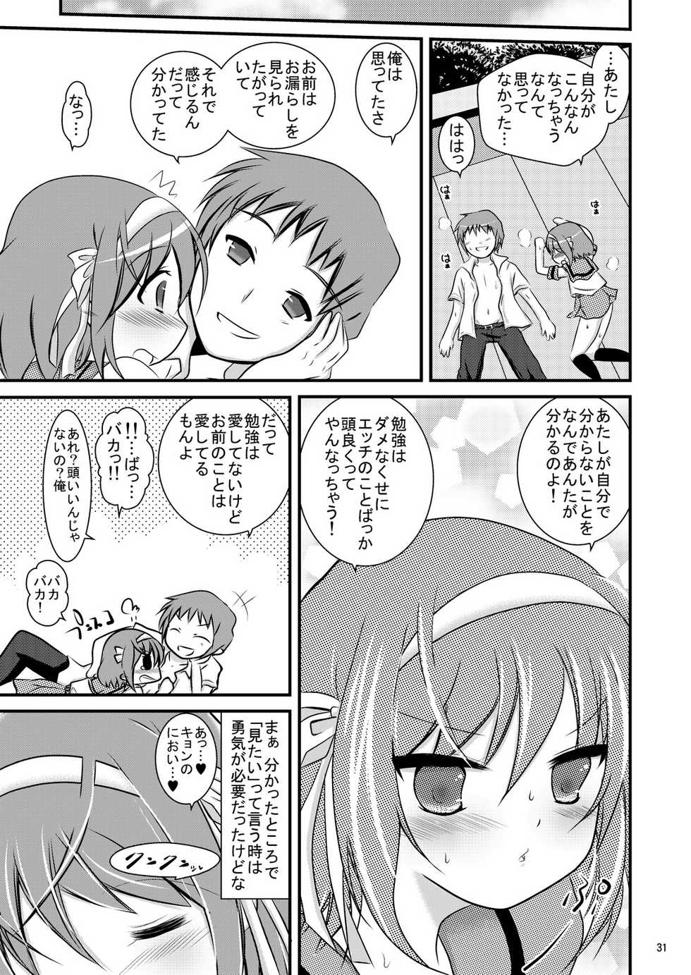 (C76) [Mousou Kai no Juunin wa Ikiteiru. (Kandanchi)] Daisuki na Haruhi dakara Ijime taku narunja naika # 02 Omorashi Choukyou Hen (Suzumiya Haruhi no Yuuutsu) - Page 31