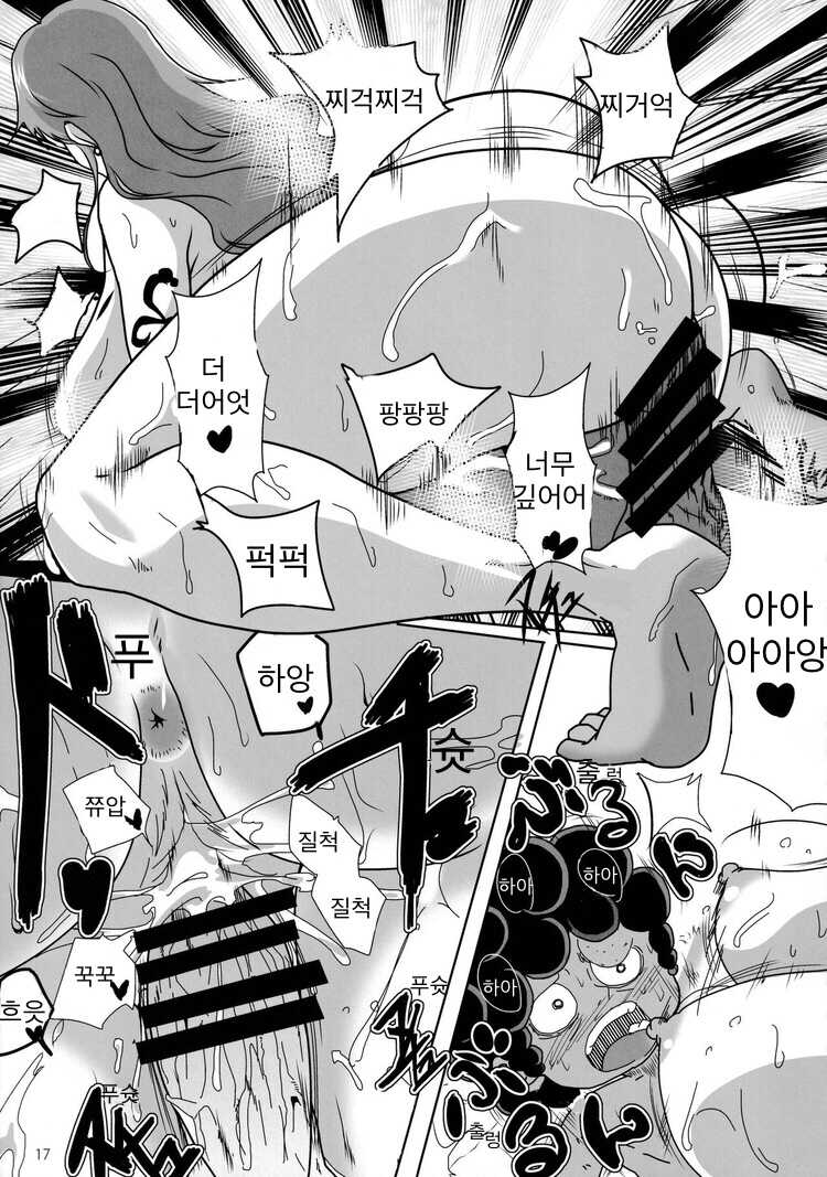 (C89) [Kairanban (Emine Kendama)] Namiland to Issho (One Piece) [Korean] - Page 16